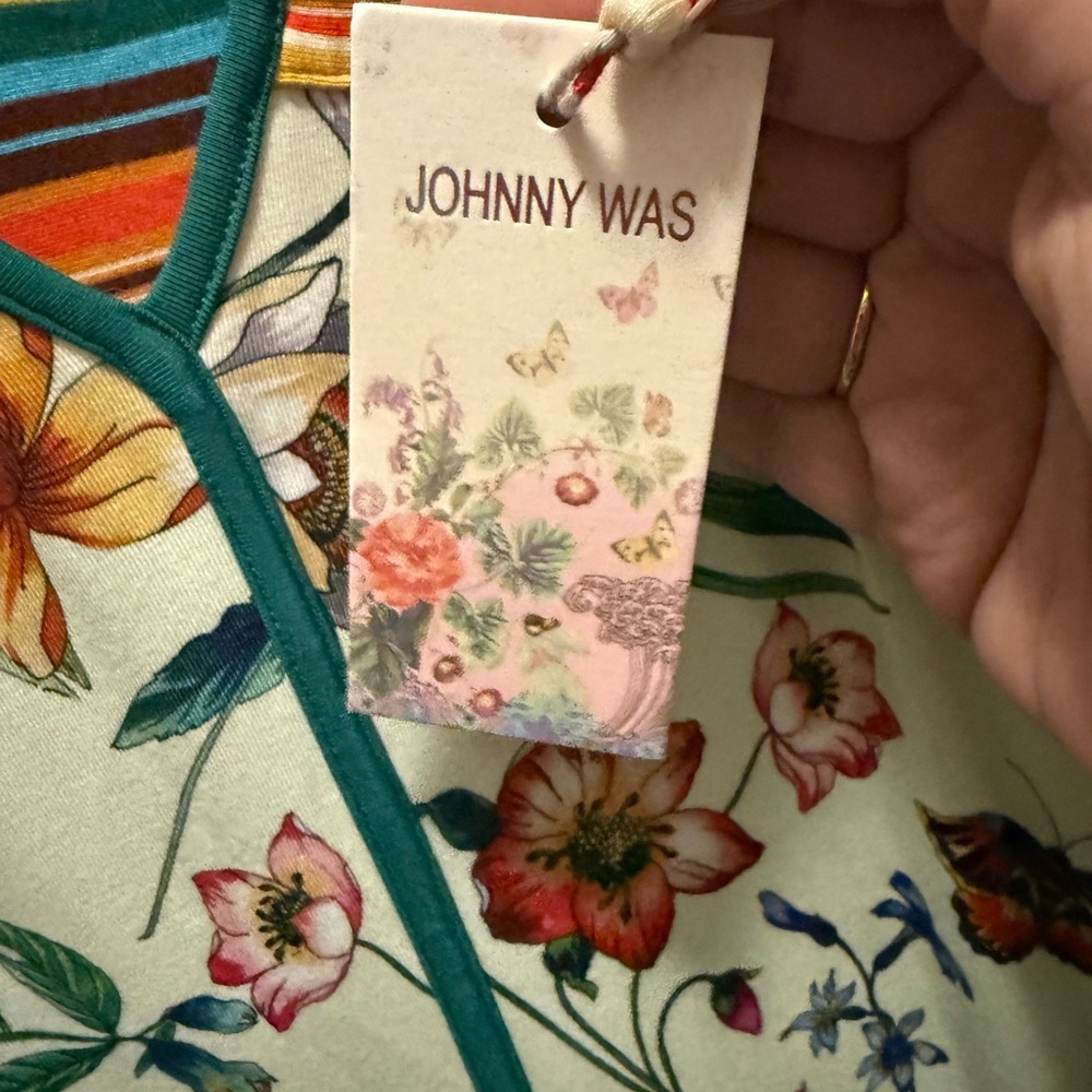 Johnny Was Floral Midi Dress Size L - Picture 8 of 8